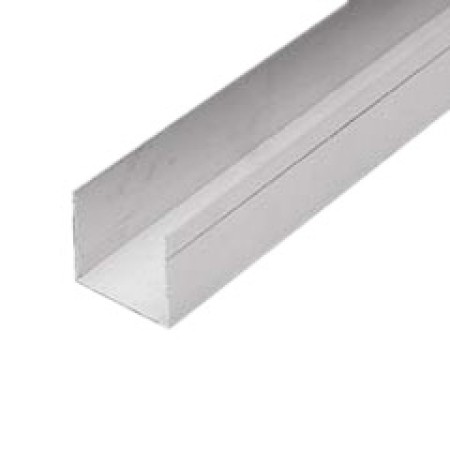 Schlupftrprofil, Aluminium, U-Profil, Sektion 40 mm, h = 40 mm, L = 3000 mm