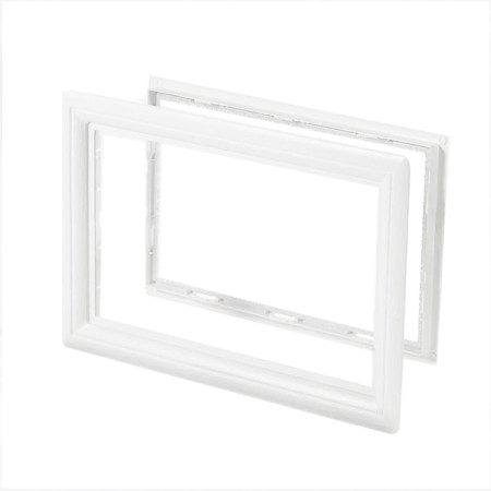 Fenster, rechteckig, Kunststoff, RES, Sektion 40 mm, wei, klar, Klikverbindung