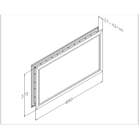 Fenster, rechteckig, Kunststoff, 680 x373 mm, Sektion 40-45 mm, Acrylat, Klikverbindung
