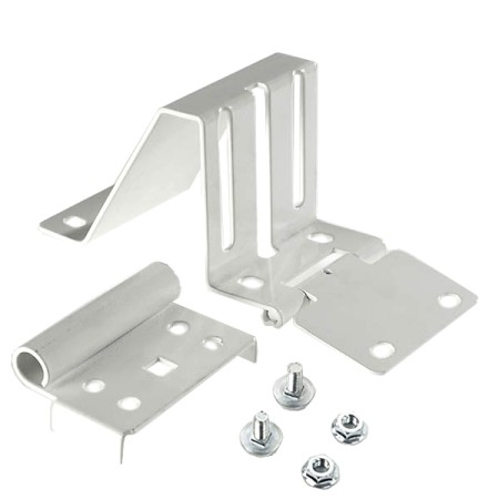 Seitenscharnier, weiß, 10 mm raised top blade, Epco panels, komplett, B = 60mm