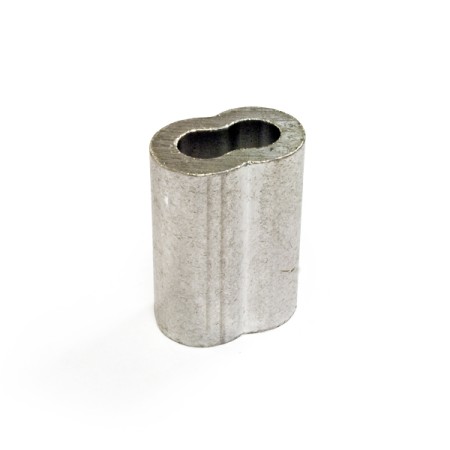 Preßhülse, oval, Aluminium, 6,0 mm