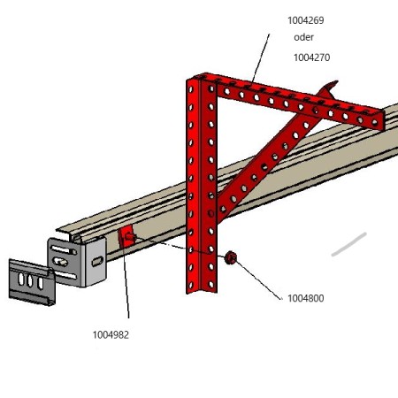 Winkelprofil, perforiert, 50x50x3,0 mm, L = 3000 mm, Schlitzl�cher 20x10 mm