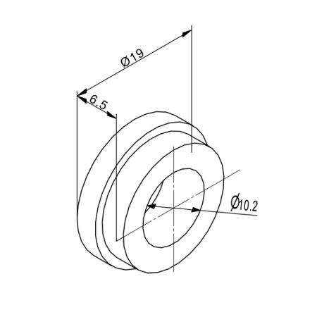 Seilumlenkrolle, Nylon, D = 90 mm, d = 10 mm, inkl. Art.1003166, max. 5 mm Seil