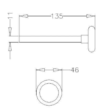 Edelstahllaufrolle Nylon, 2, Welle 11 mm, 135 mm