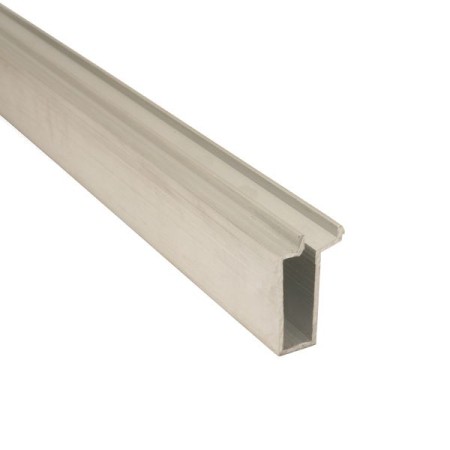 Glaslatte, Aluminium-Glassektionen, Alu, schmal L=2000 mm