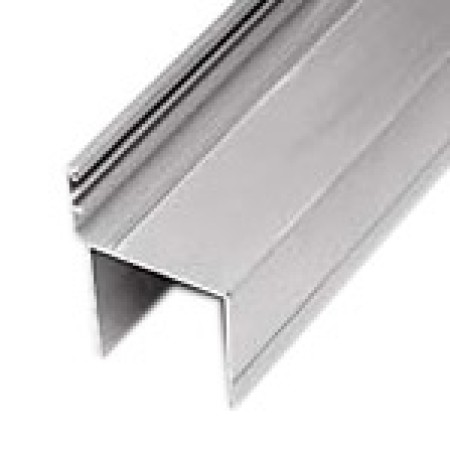 Schlupftürprofil, Aluminium, U-Profil mit Lippe, Sektion 40 mm, L = 3000 mm