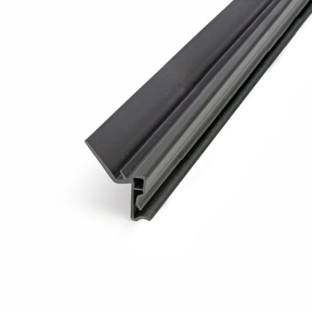 Seitliche Dichtung, PVC hart grau, mit flexiblem TPE, L=2.490 mm