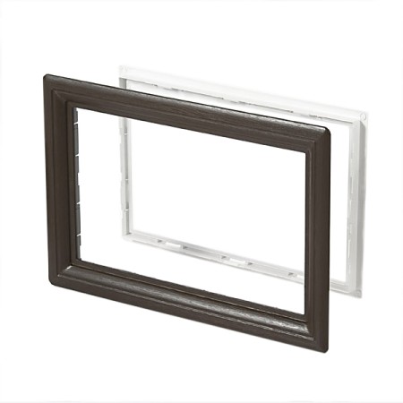 Fenster, rechteckig, Kunststoff, RES, Sektion 40 mm, schwarz, klar, Klikverbindung