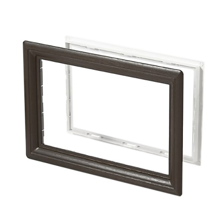Fenster, rechteckig, Kunststoff, RES, Sektion 40 mm, braun, klar, Klikverbindung